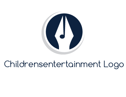 pen merged with music note logo
