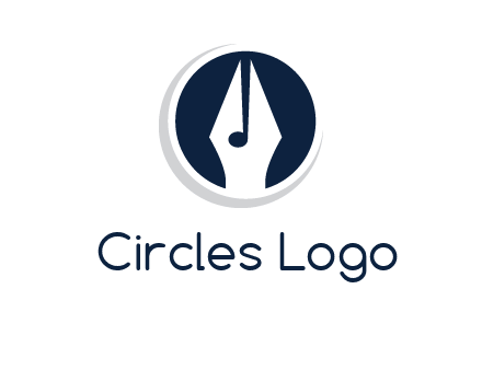 pen merged with music note logo