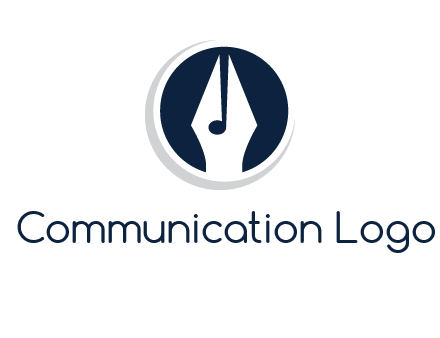 pen merged with music note logo