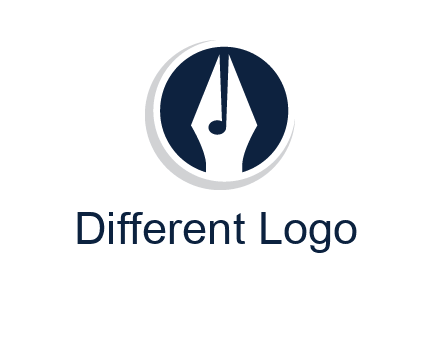 pen merged with music note logo