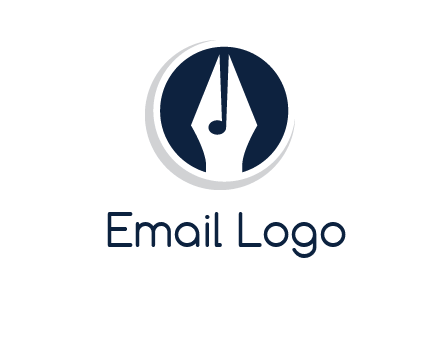 pen merged with music note logo