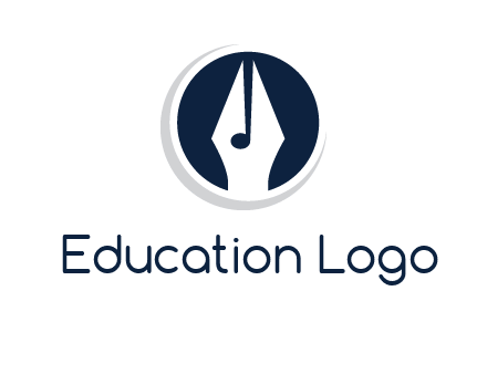 pen merged with music note logo