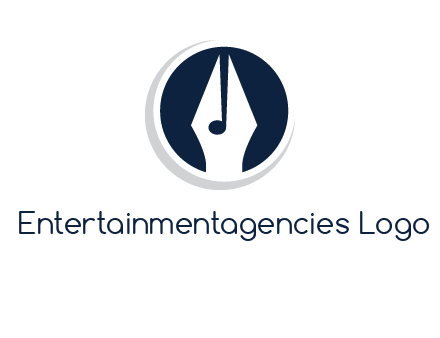 pen merged with music note logo