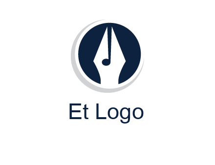 pen merged with music note logo
