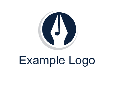 pen merged with music note logo