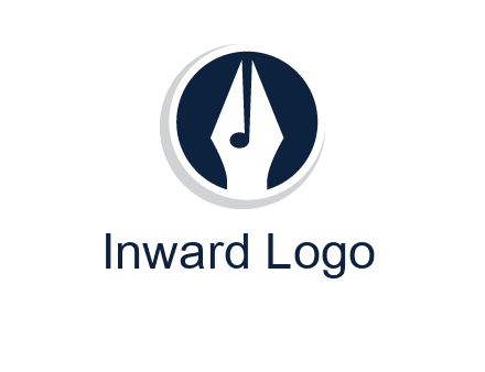pen merged with music note logo