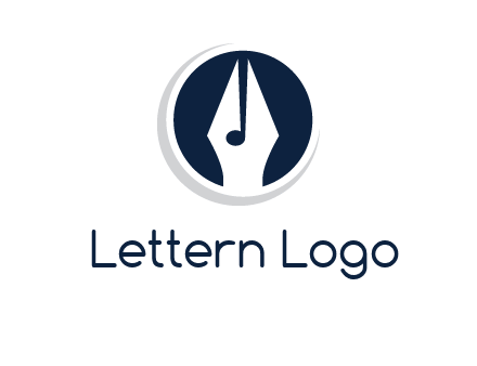 pen merged with music note logo