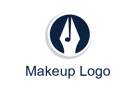 pen merged with music note logo