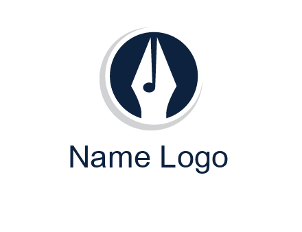 pen merged with music note logo