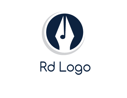 pen merged with music note logo