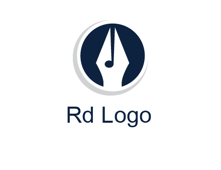 pen merged with music note logo