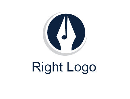 pen merged with music note logo