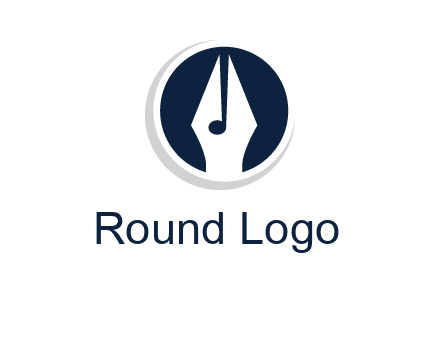 pen merged with music note logo