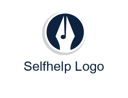 pen merged with music note logo