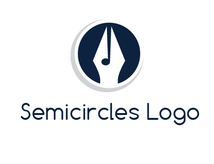 pen merged with music note logo