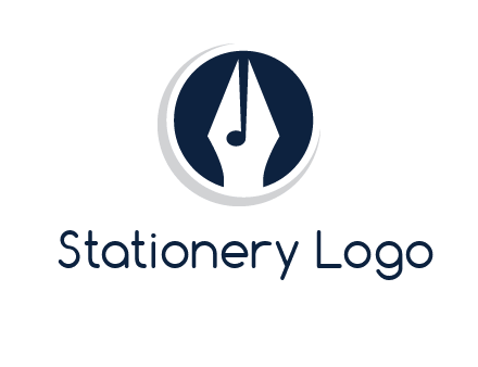 pen merged with music note logo