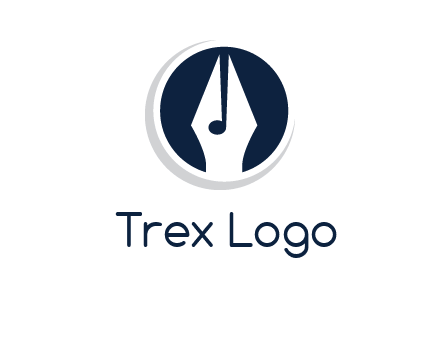 pen merged with music note logo