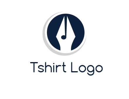 pen merged with music note logo