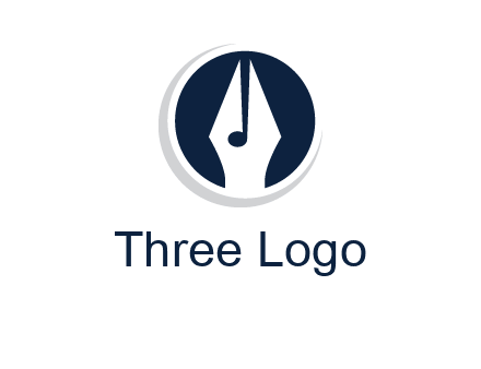 pen merged with music note logo