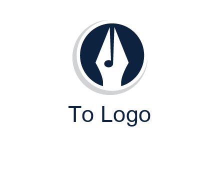 pen merged with music note logo