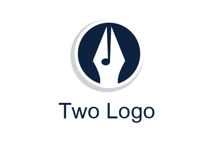 pen merged with music note logo