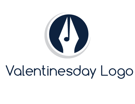 pen merged with music note logo
