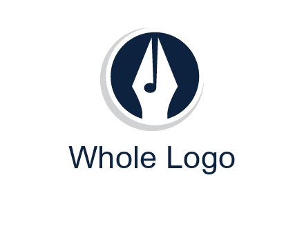 pen merged with music note logo