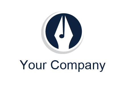 pen merged with music note logo