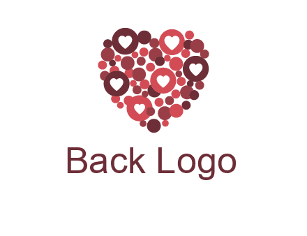 heart in circles with bubbles logo