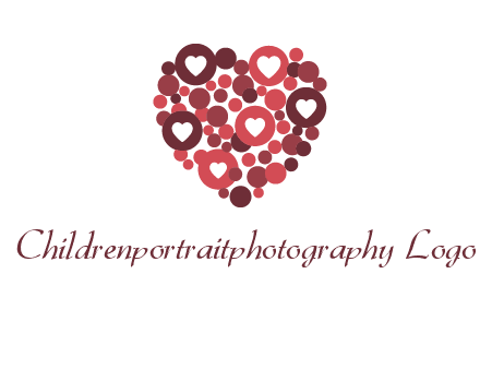 heart in circles with bubbles logo