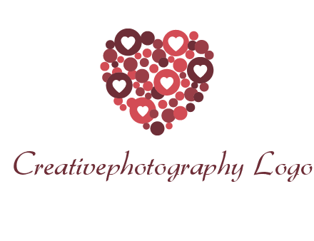 heart in circles with bubbles logo