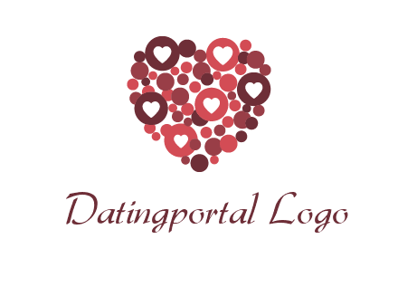 heart in circles with bubbles logo