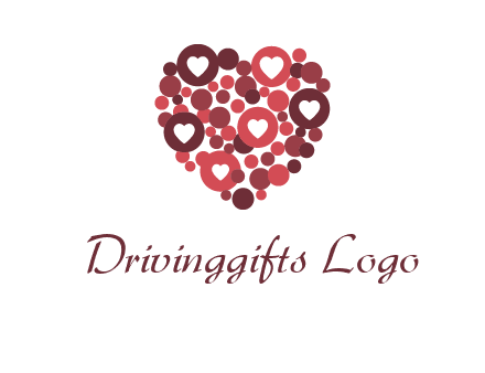 heart in circles with bubbles logo