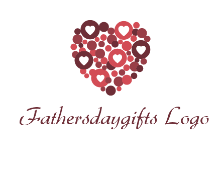 heart in circles with bubbles logo