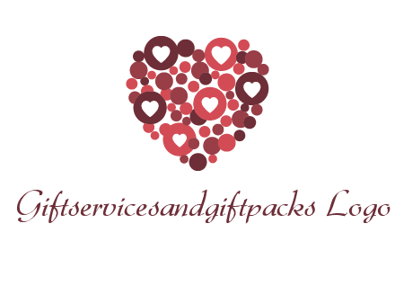 heart in circles with bubbles logo