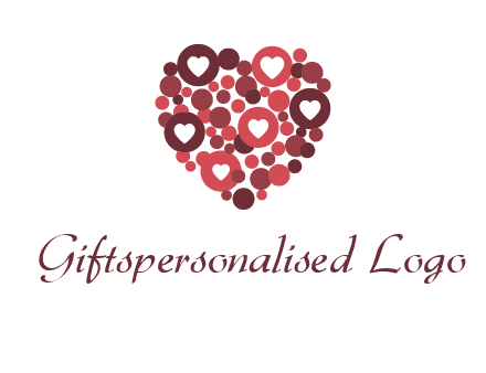 heart in circles with bubbles logo
