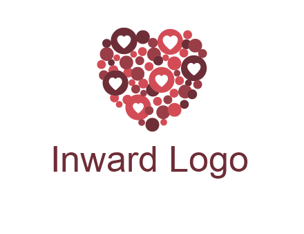 heart in circles with bubbles logo