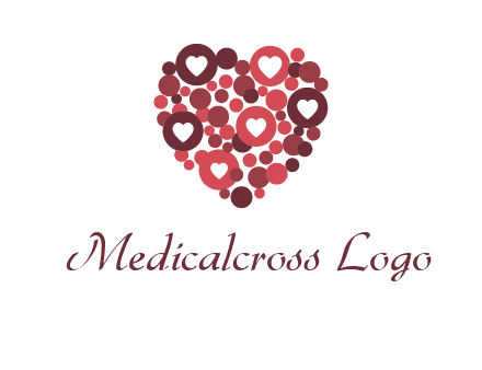 heart in circles with bubbles logo