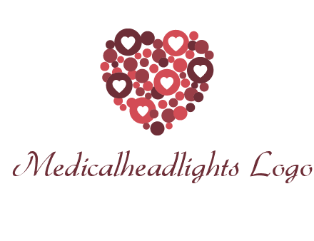 heart in circles with bubbles logo