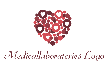 heart in circles with bubbles logo