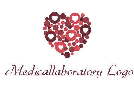 heart in circles with bubbles logo
