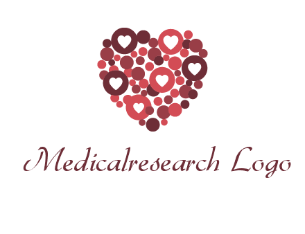 heart in circles with bubbles logo