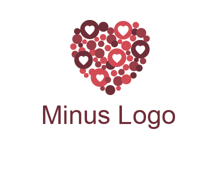 heart in circles with bubbles logo