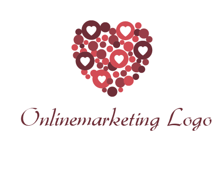 heart in circles with bubbles logo