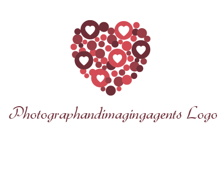 heart in circles with bubbles logo