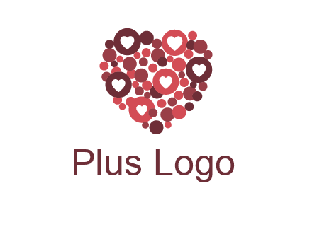 heart in circles with bubbles logo