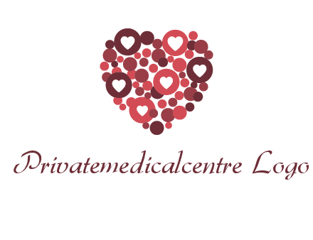 heart in circles with bubbles logo