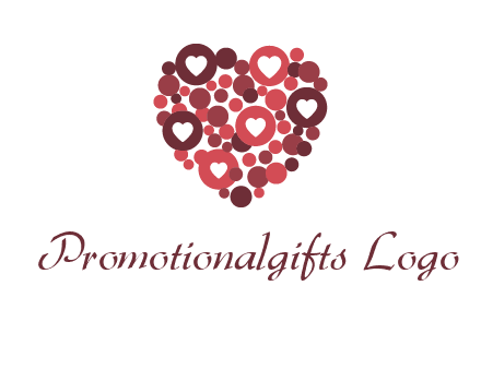 heart in circles with bubbles logo