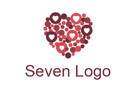 heart in circles with bubbles logo