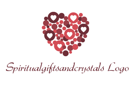 heart in circles with bubbles logo
